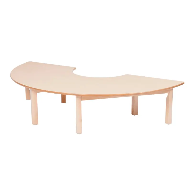 Curved Serpentine Wooden Table